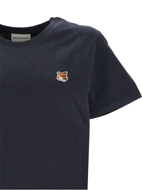 Navy blue cotton t-shirt Maison Kitsuné | LW00105KJ0008P476